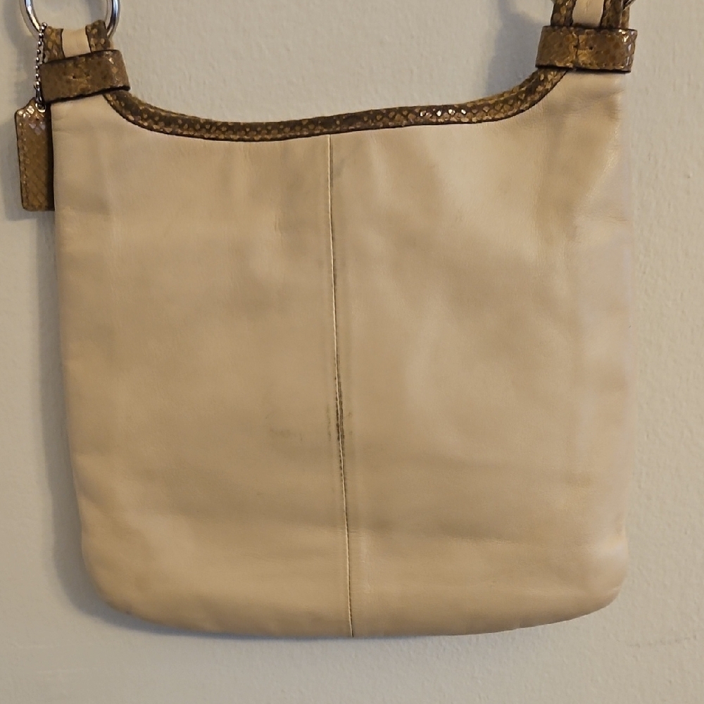 Coach Cream and Tan Crossbody Bag - Picture 6 of 10
